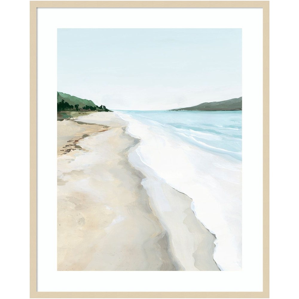 Amanti Art Crash Into Me II Beach by Isabelle Z Wood Framed Wall Art Print, 41inH x 33inW, Natural