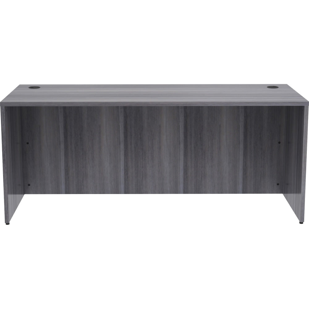 Lorell Essentials 72inW Computer Desk, Weathered Charcoal