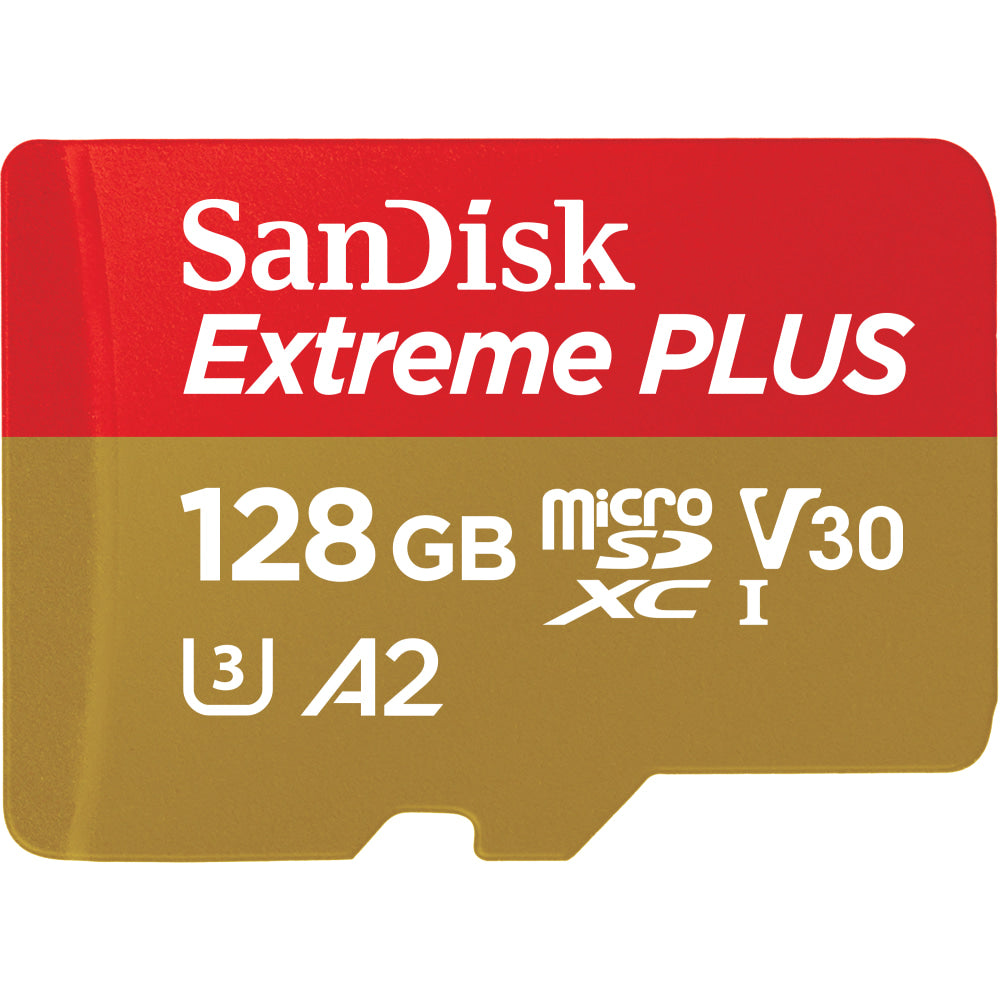 SanDisk Extreme PLUS microSDXC UHS-I card, 128GB