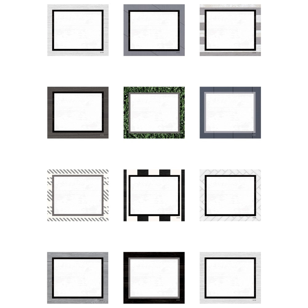 Teacher Created Resources Mini Accents, Modern Farmhouse Blank Cards, 36 Pieces Per Pack, Set Of 6 Packs