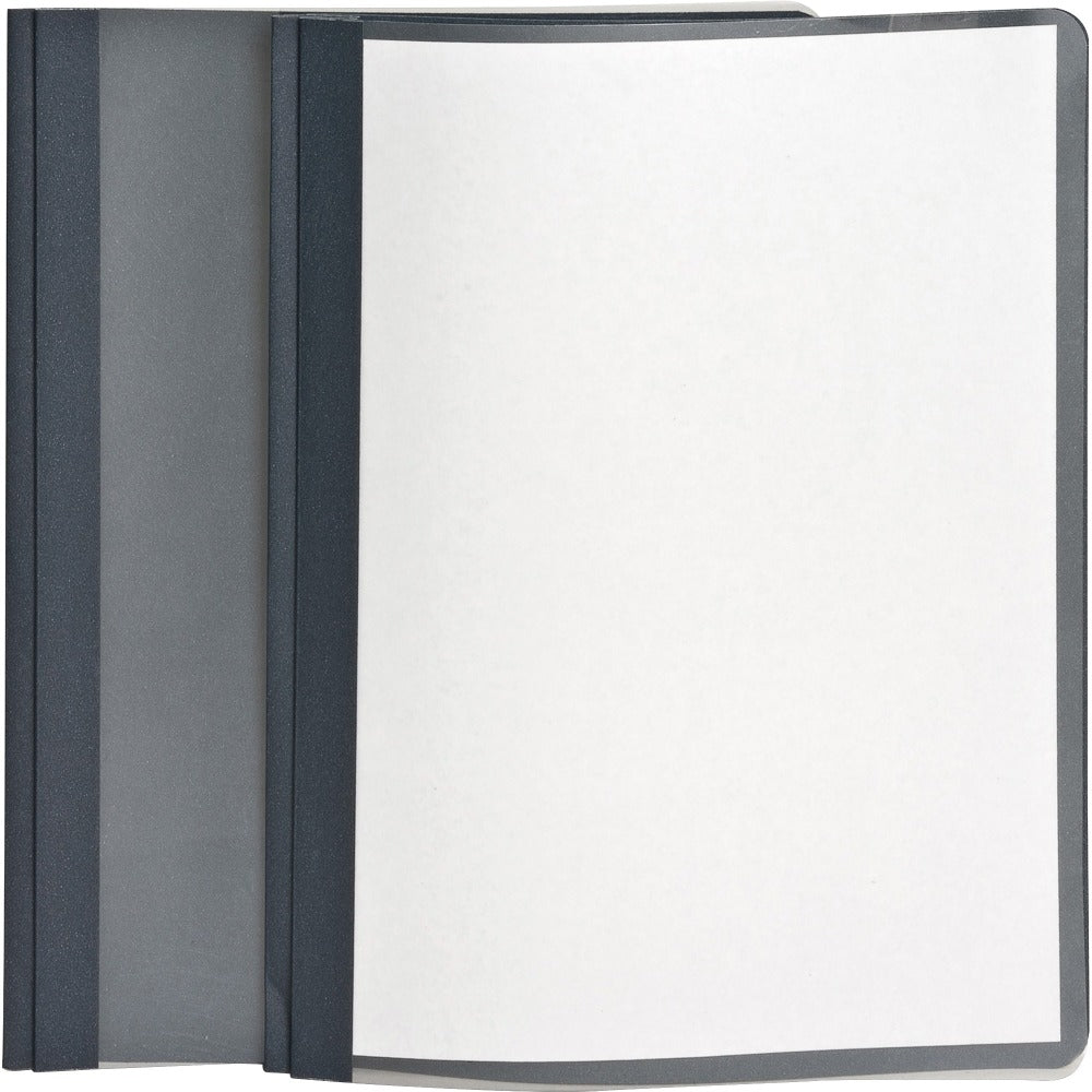 Oxford Clear-Front Report Covers, 8 1/2in x 11in, Dark Blue, Pack Of 25