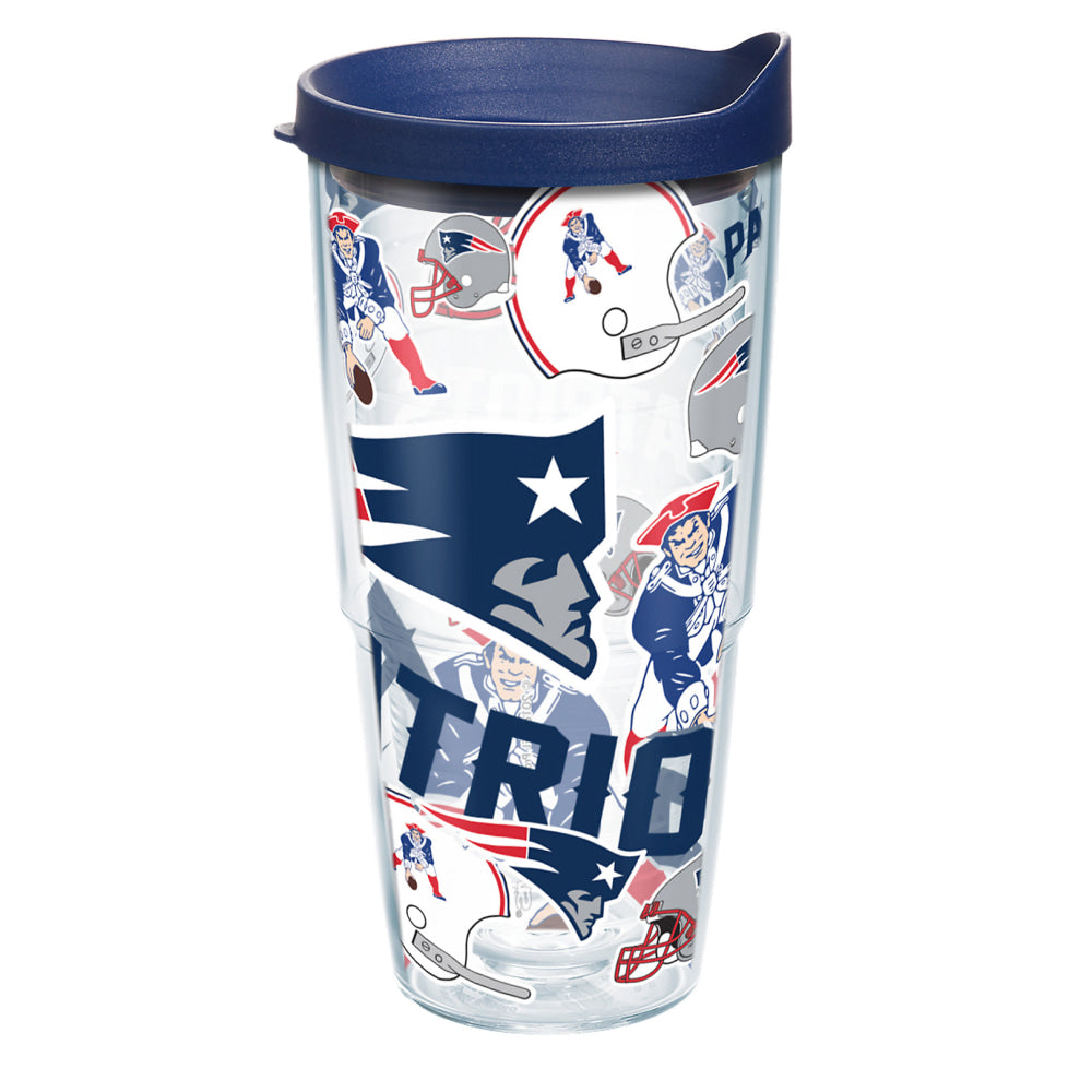 Tervis NFL All-Over Tumbler With Lid, 24 Oz, New England Patriots