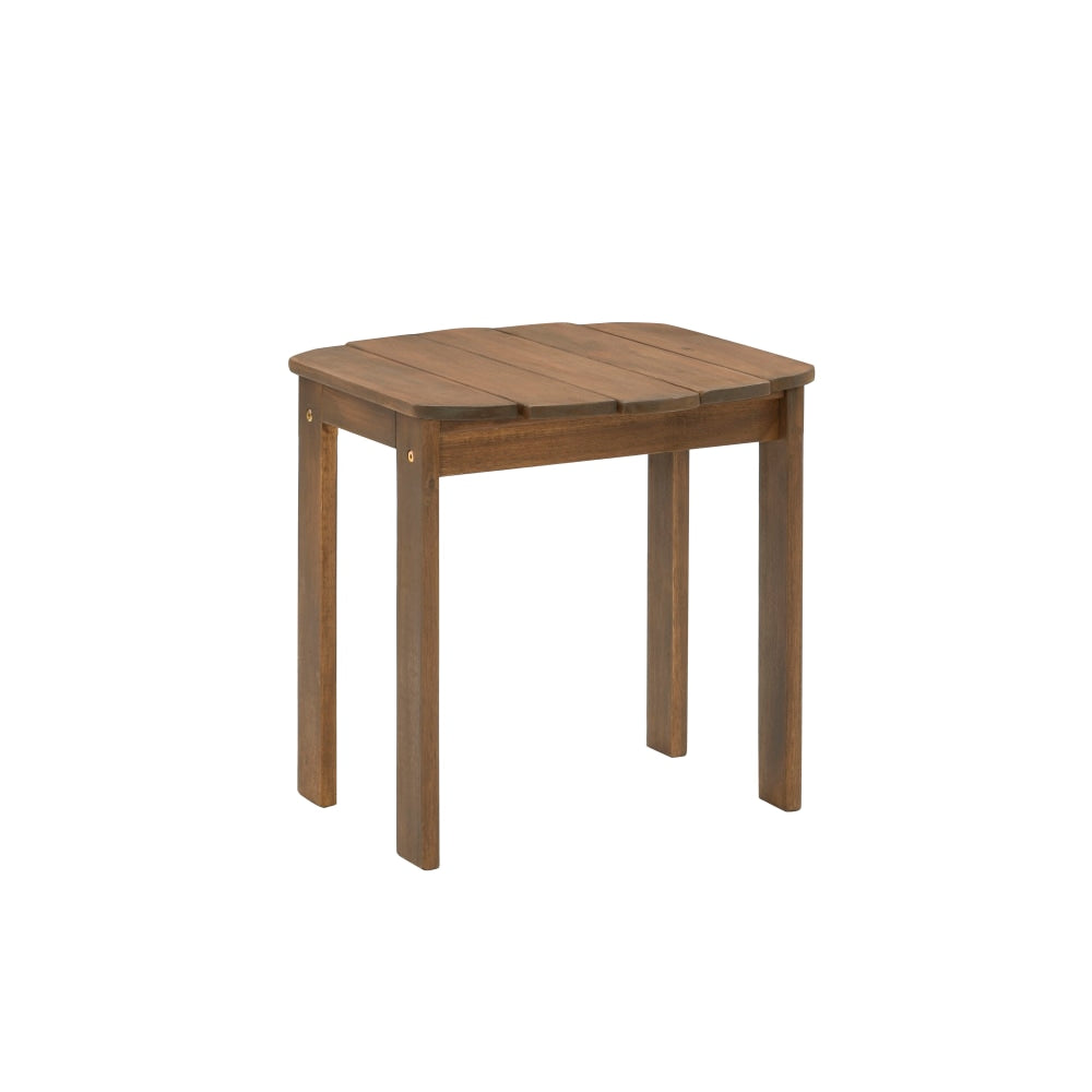 Linon Home Decor Products Troy Indoor/Outdoor Adirondack End Table, 18-1/8inH x 18-1/8inW x 18-1/2inD, Teak