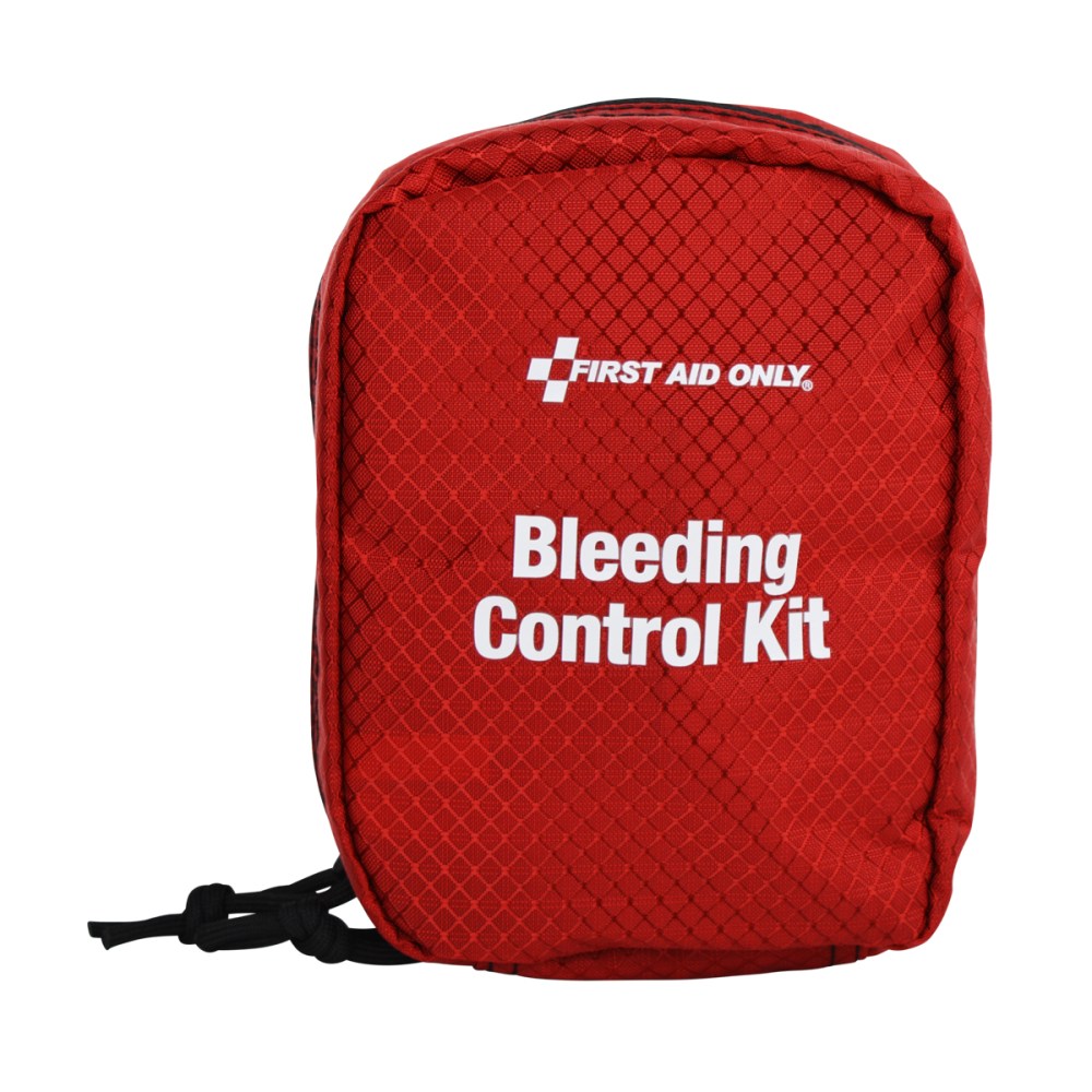 First Aid Only Deluxe Pro Bleeding Control Kit, 4inH x 7inW x 5inD, Red