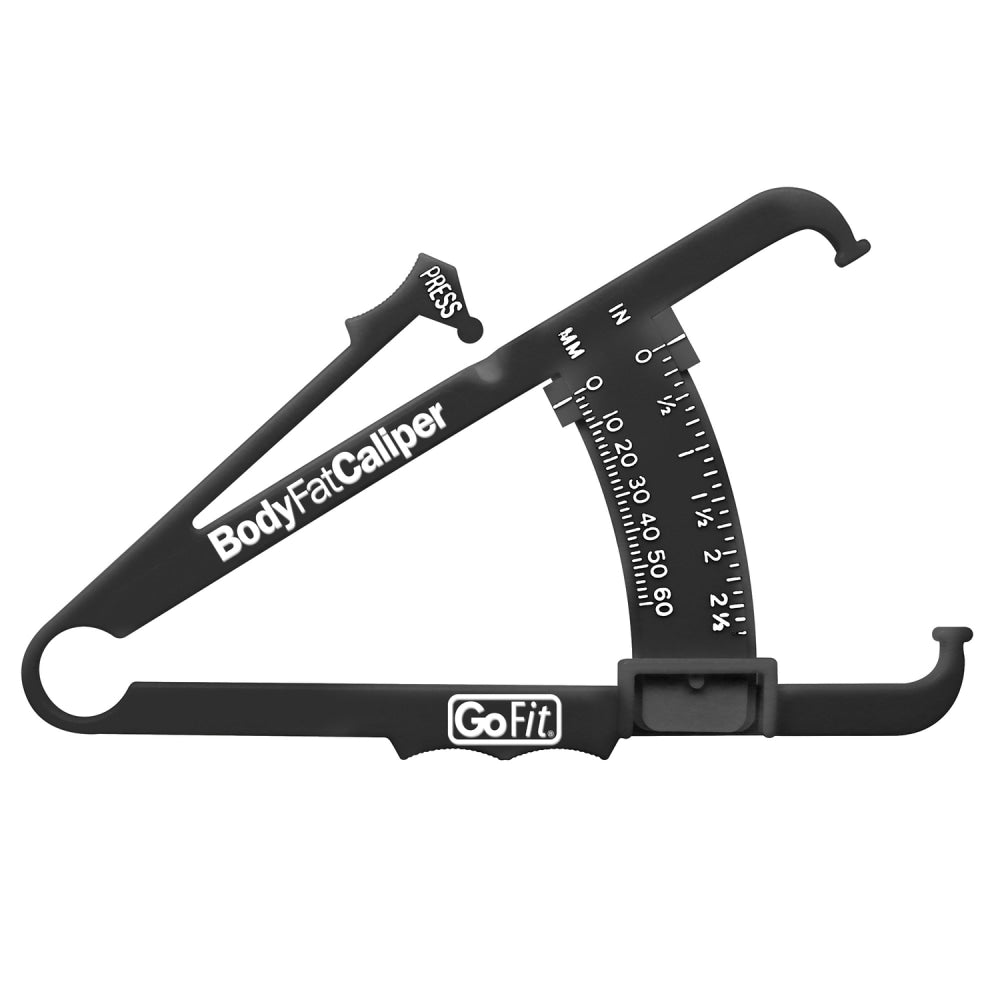 GoFit Body-Fat Caliper, 6-3/4in x 8-3/4in, Black