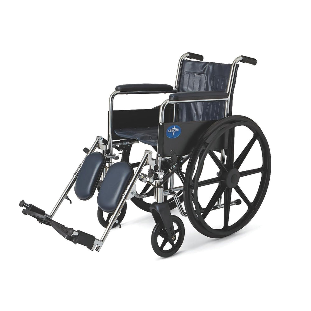 Medline Excel 2000 Wheelchair, Elevating, 16in Seat, Navy