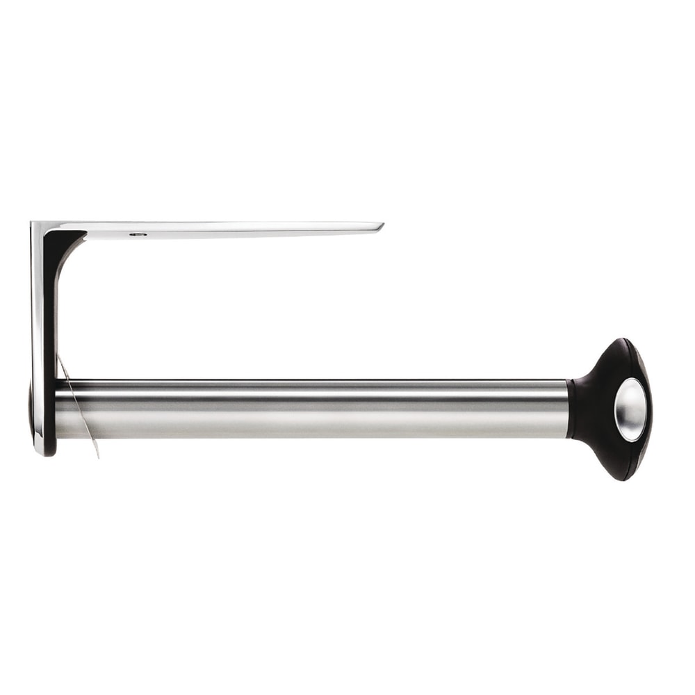 simplehuman Stainless Steel Wall Mount Paper Towel Holder, 4 9/10inH x 13 1/10inW x 3inD, Silver