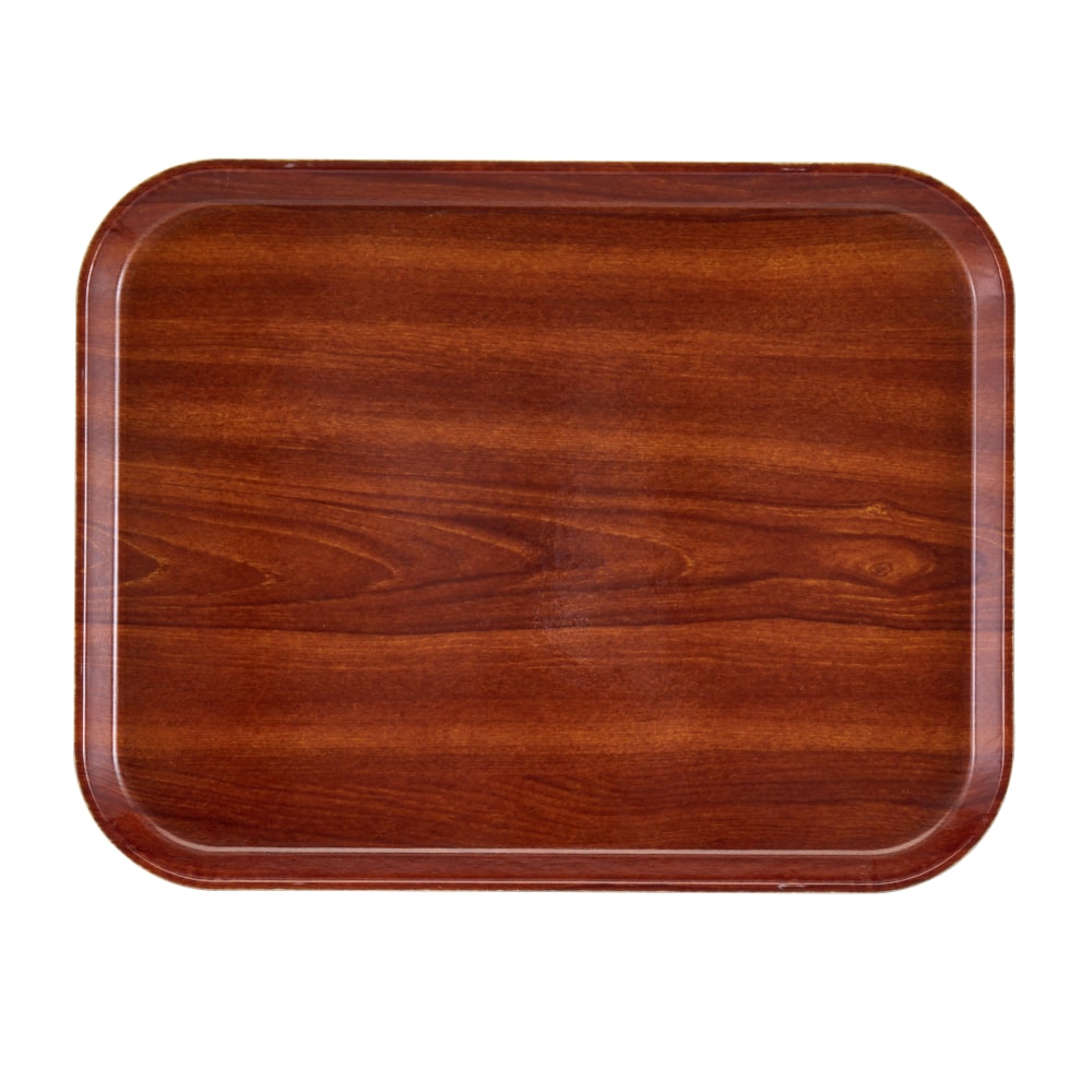 Cambro Camtray Rectangular Serving Trays, 15in x 20-1/4in, Burma Teak, Pack Of 12 Trays