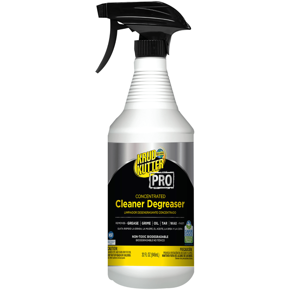 Krud Kutter Pro Concentrated Cleaner Degreaser, 32 Oz, Clear, Pack Of 6 Bottles