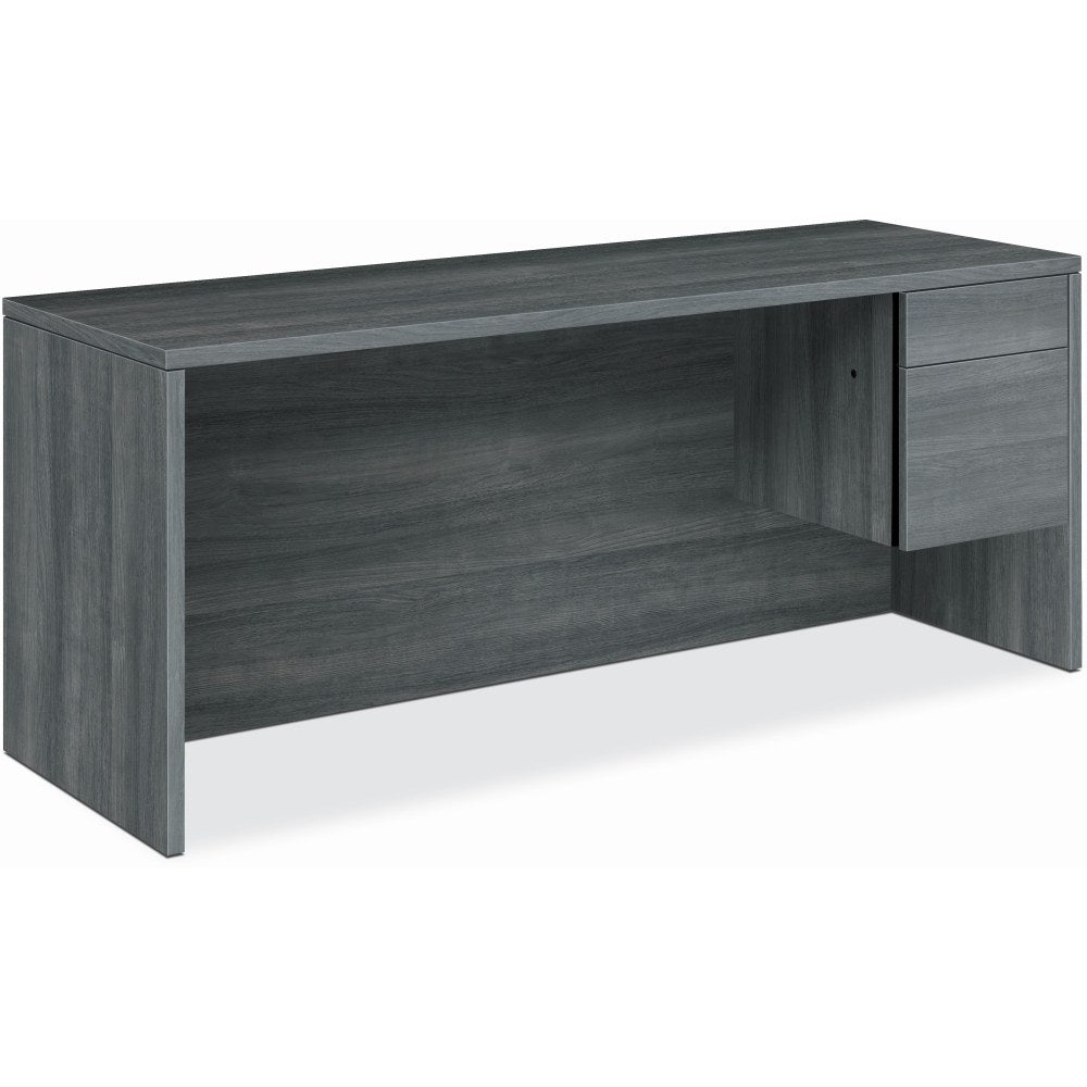 HON 10500 72inW 2-Drawer Right-Pedestal Credenza Computer Desk, Sterling Ash