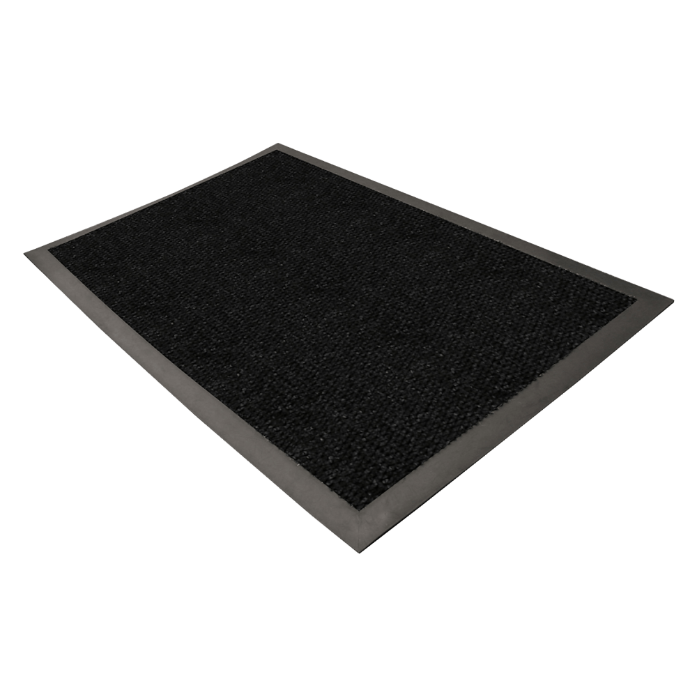 Genuine Joe Ultraguard Indoor Wiper/Scraper Floor Mat, 3ft x 5ft, Charcoal Black