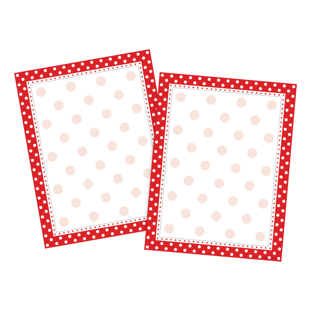 Barker Creek Computer Paper, Letter Paper Size, 60 Lb, Red & White Dot, 100 Sheets