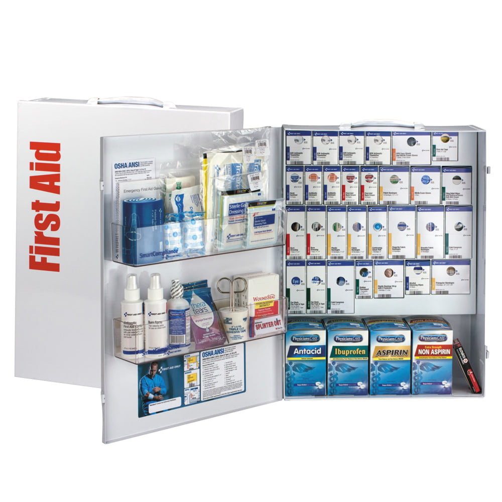 First Aid Only ANSI 2015 SmartCompliance General Business First Aid Kit, 22-1/2inH x 17inW x 5-3/4inD