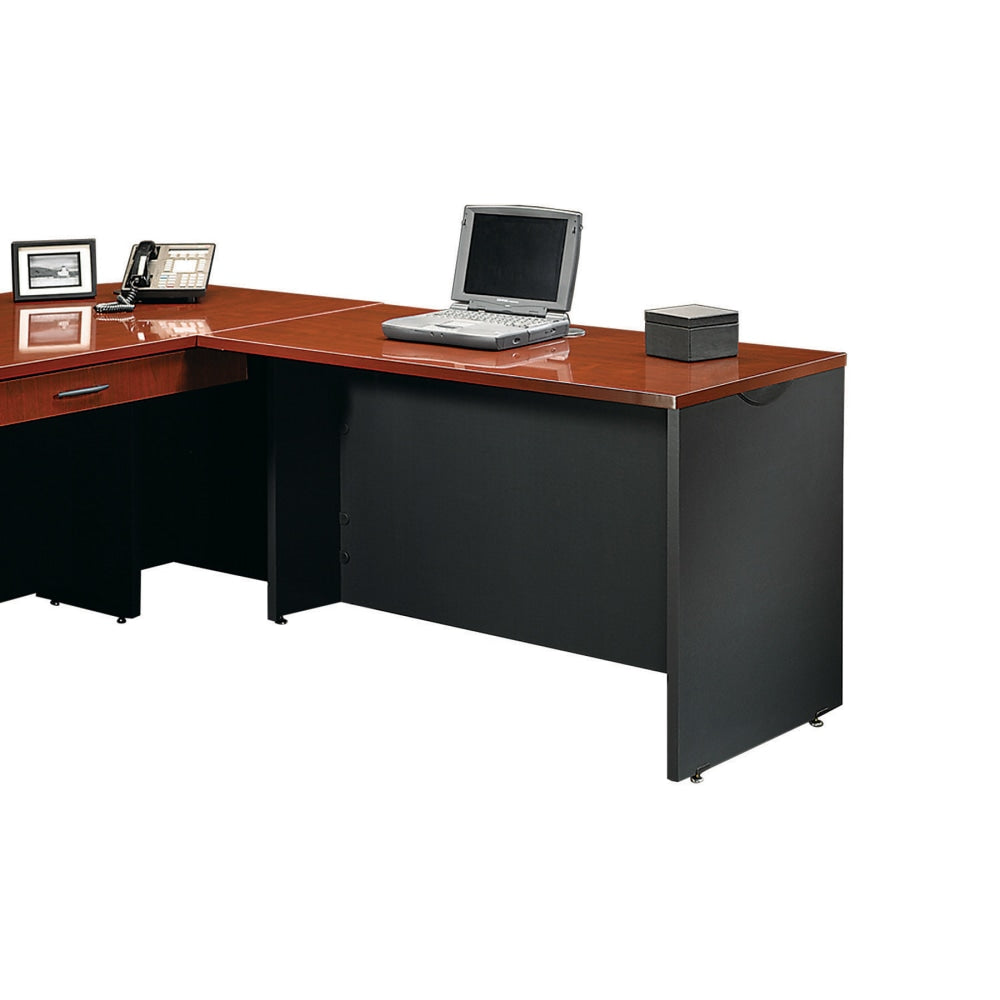 Sauder Via 48inW Desk Return, Classic Cherry/Soft Black