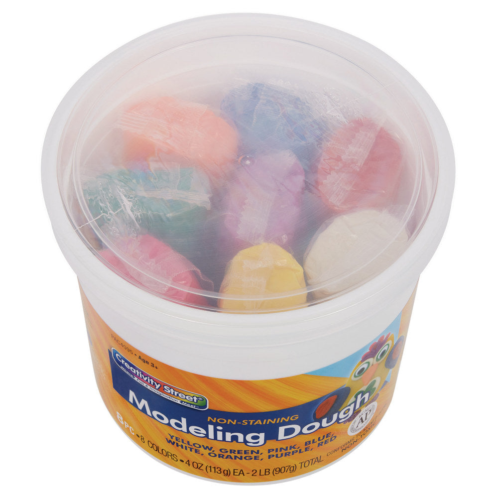 Creativity Street Modeling Dough, 4 Oz, Assorted Colors, 8 Pieces Per Pack, Set Of 3 Packs