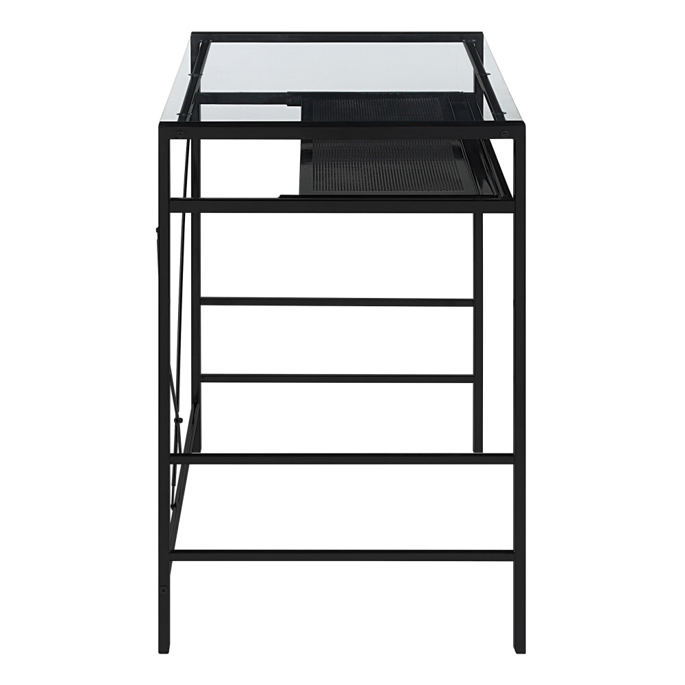 Office Star Zephyr 36inW Computer Desk, Clear/Black