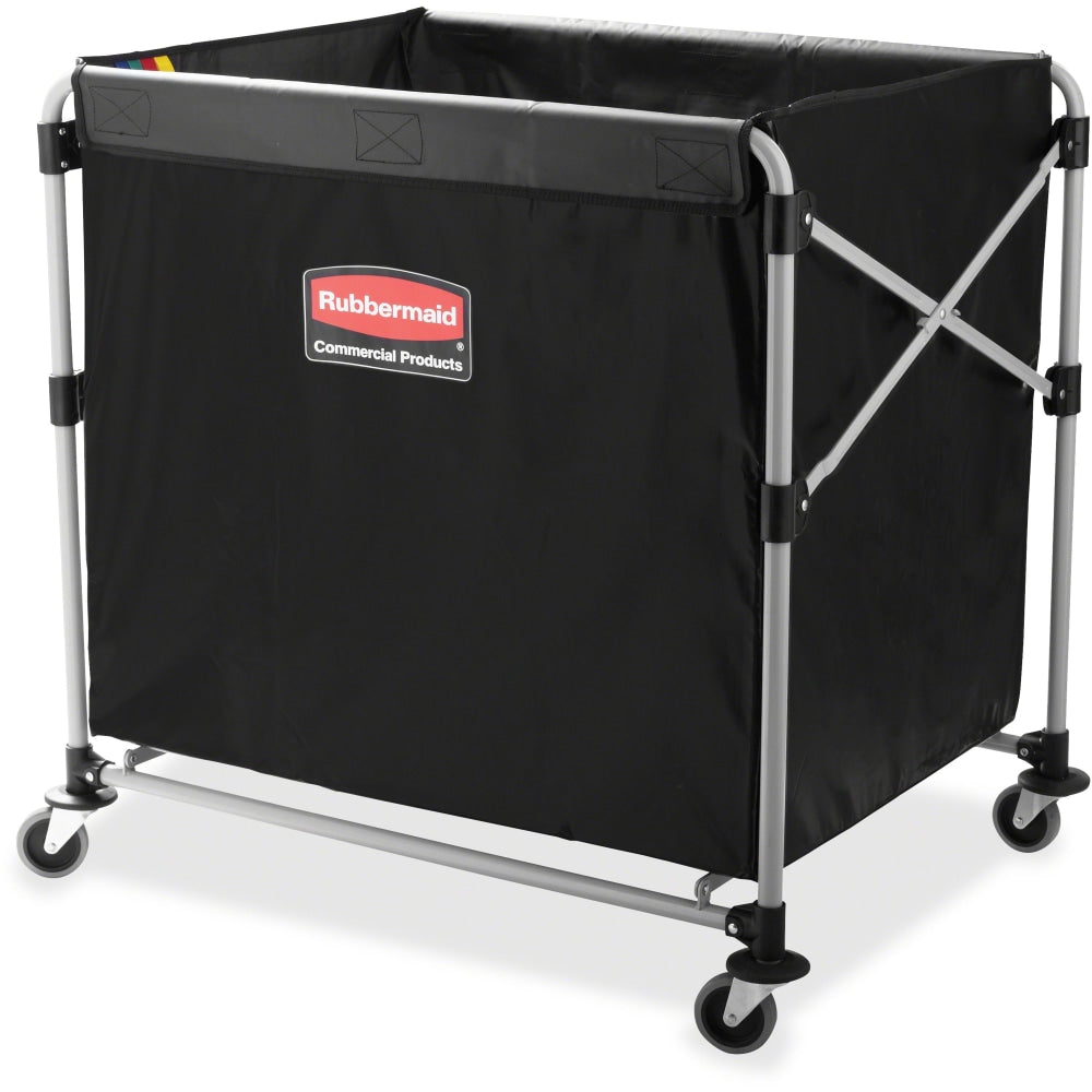 Rubbermaid Collapsible X-Cart, 8-Bushel, 34 5/8inH x 24 1/8inW x 35 3/4inD, Black