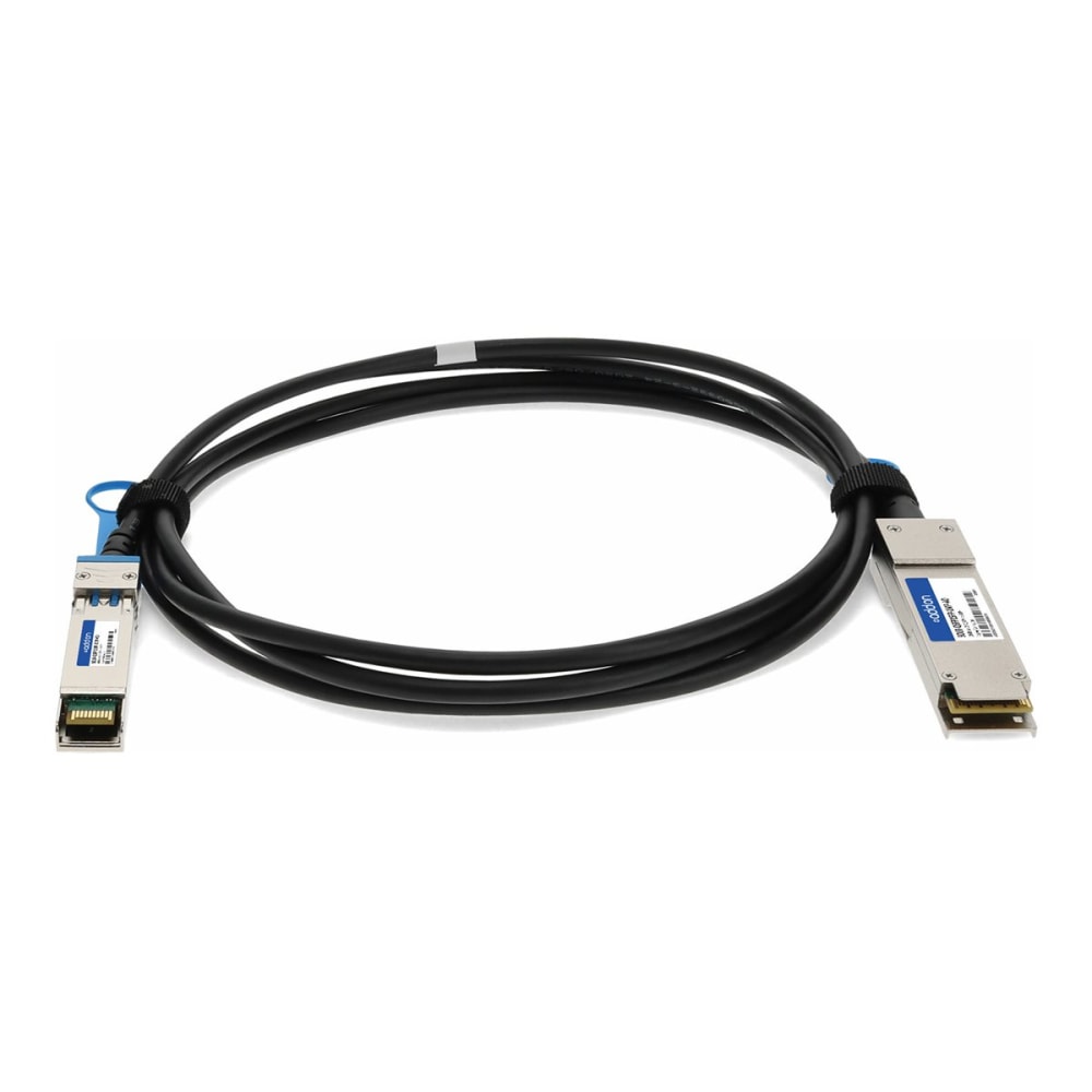 AddOn 1m Solarflare Compatible QSFP+ to SFP+ DAC - Direct attach cable - SFP+ to QSFP+ - 3.3 ft - twinaxial - passive