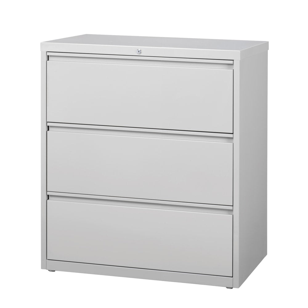 WorkPro 36inW x 18-5/8inD Lateral 3-Drawer File Cabinet, Light Gray