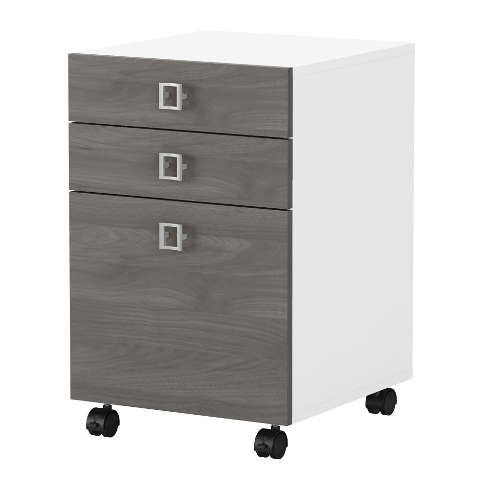 Bush Business Furniture Echo 17inD Vertical 3-Drawer Mobile File Cabinet, Pure White/Modern Gray, Delivery