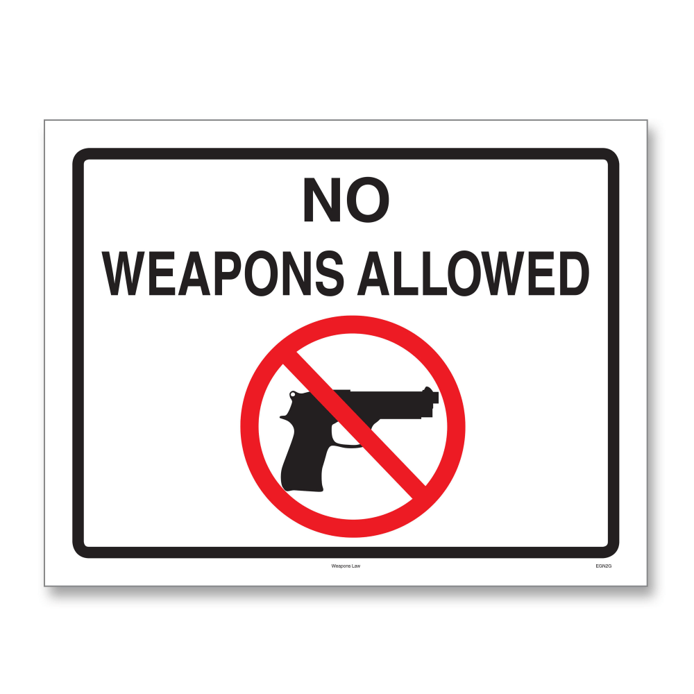 ComplyRight Weapons Law Cling Poster, English, 8 1/2in x 11in