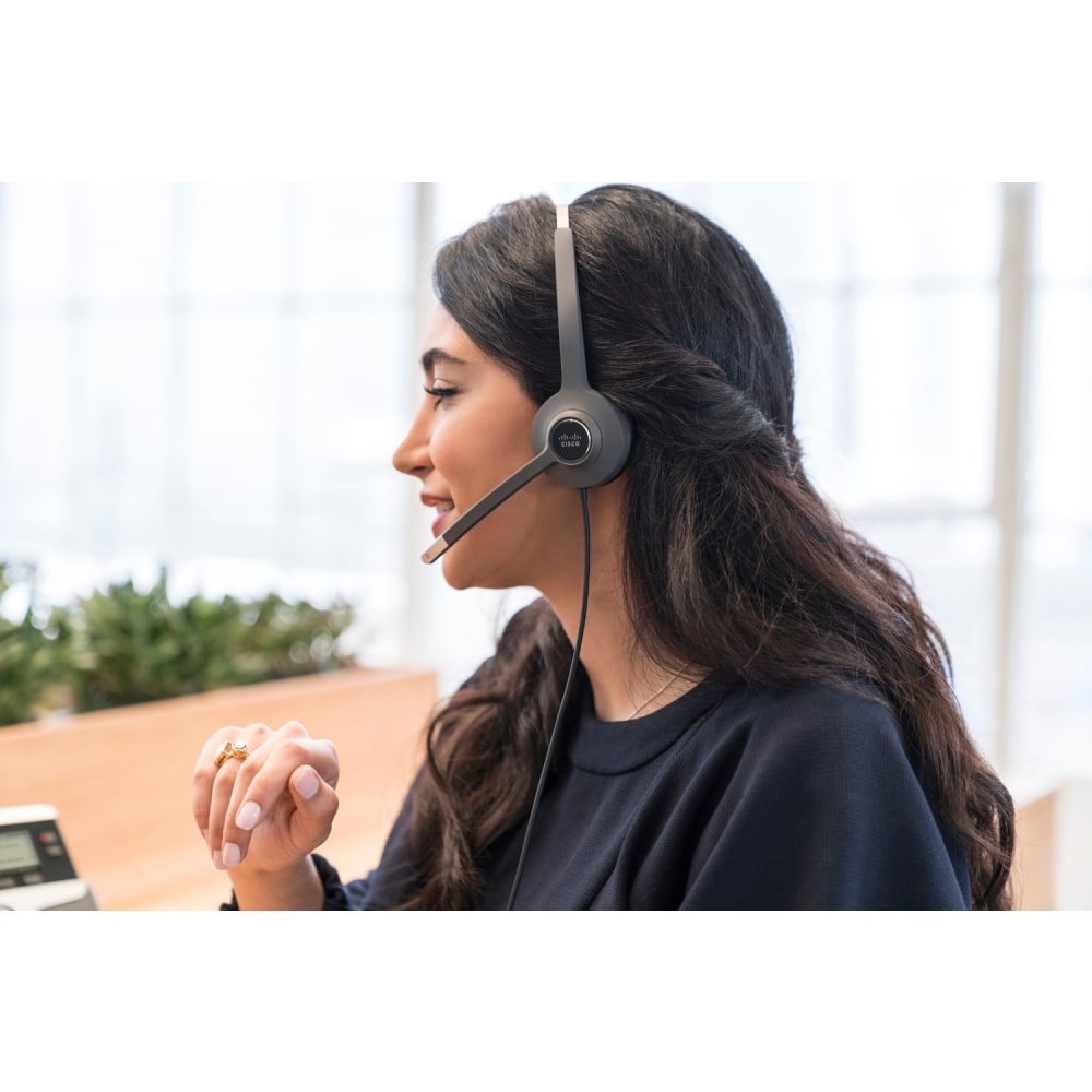 Cisco Headset 500 Series - Stereo - USB Type C - Wired - 90 Ohm - 50 Hz - 18 kHz - Over-the-head - Binaural - Supra-aural - Uni-directional, Electret, Condenser Microphone