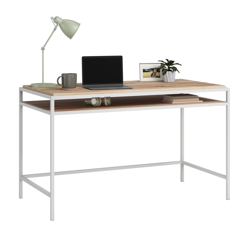 Sauder Nova Loft 49inW Writing Desk With Shelf, Kiln Acacia