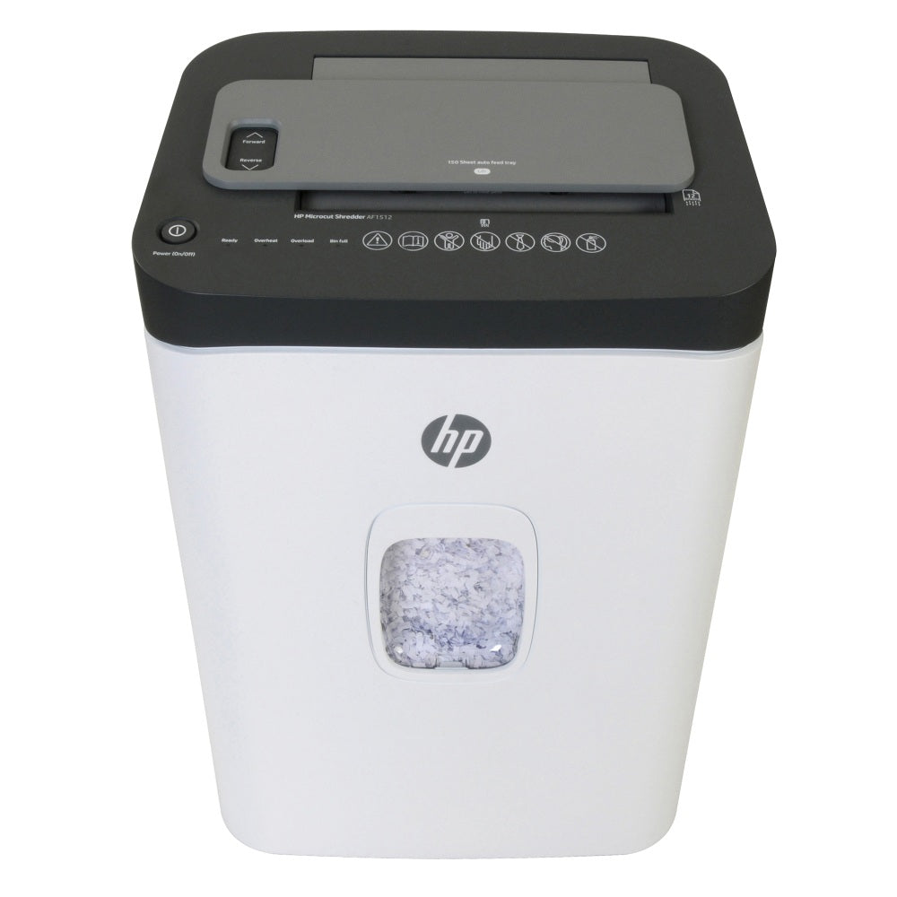 HP AF1512 150-Sheet Microcut Heavy-Duty Auto-Feed Shredder, 91003D