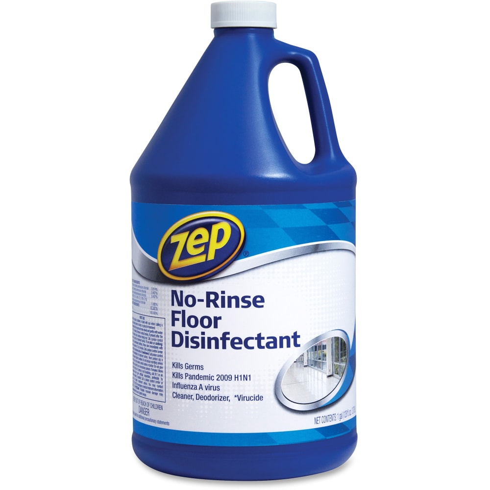 Zep Commercial No-Rinse Floor Disinfectant, 128 Oz Bottle