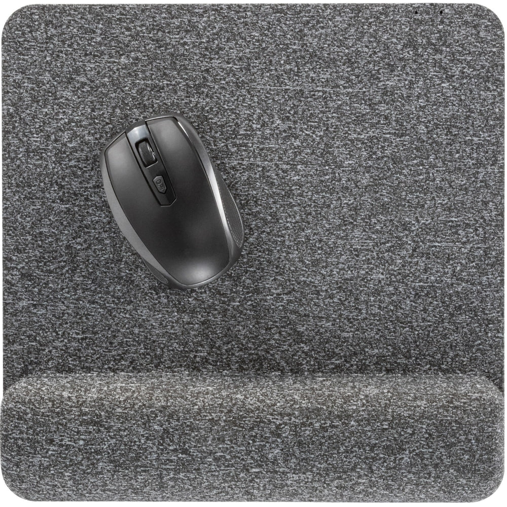 Allsop Premium Plush Memory Foam Wrist Rest, Mousepad, 1-7/8inH x 11-5/8inW x 11-13/16inD, Gray