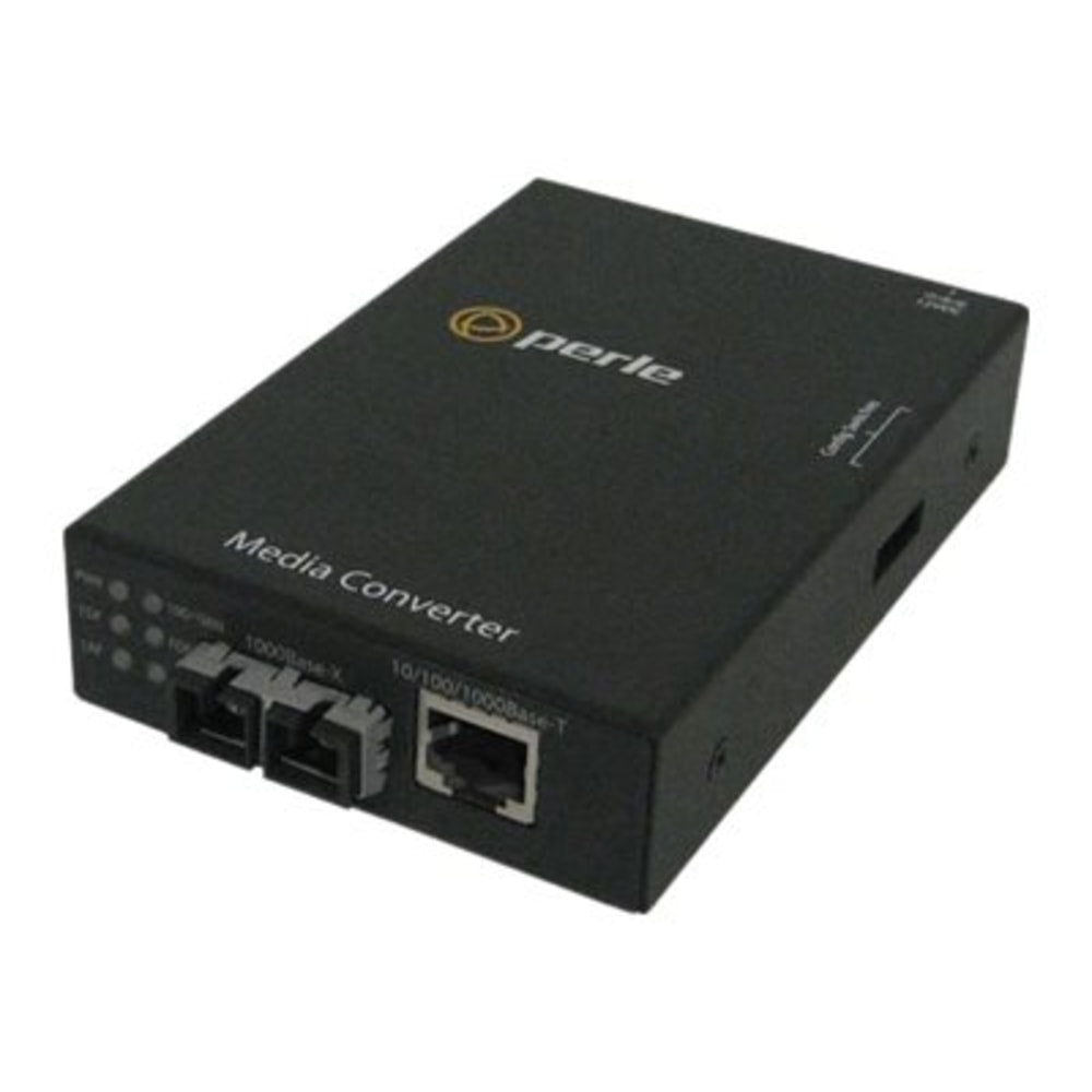 Perle S-1110-S2SC160 - Fiber media converter - GigE - 10Base-T, 1000Base-ZX, 100Base-TX, 1000Base-T - RJ-45 / SC single-mode - up to 99.4 miles - 1550 nm