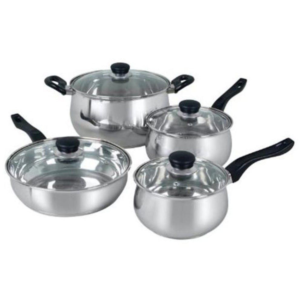 Oster Rametto 8-Piece Stainless-Steel Cookware Set, Silver