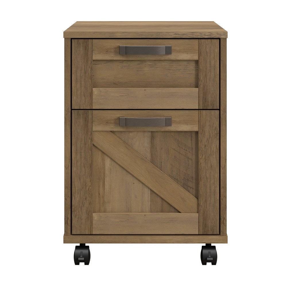 Bush Furniture Knoxville 17inD Vertical 2-Drawer Mobile File Cabinet, Reclaimed Pine, Delivery