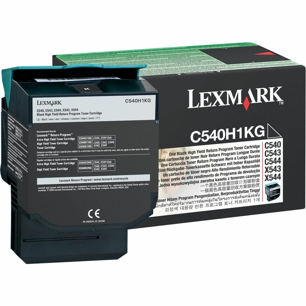 Lexmark C540H1KG Black High Yield Return Program Toner Cartridge