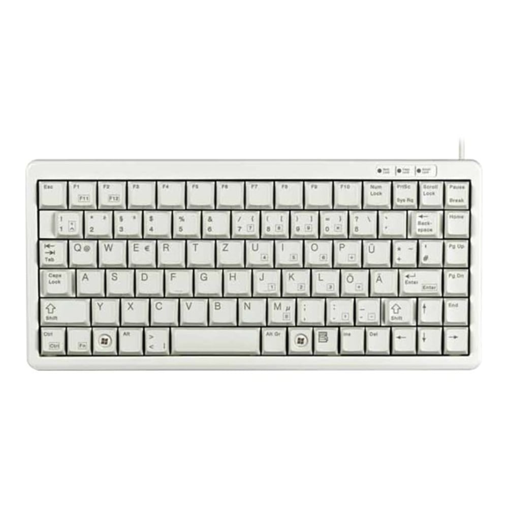 CHERRY Compact-Keyboard G84-4100 - Keyboard - PS/2, USB - German - light gray