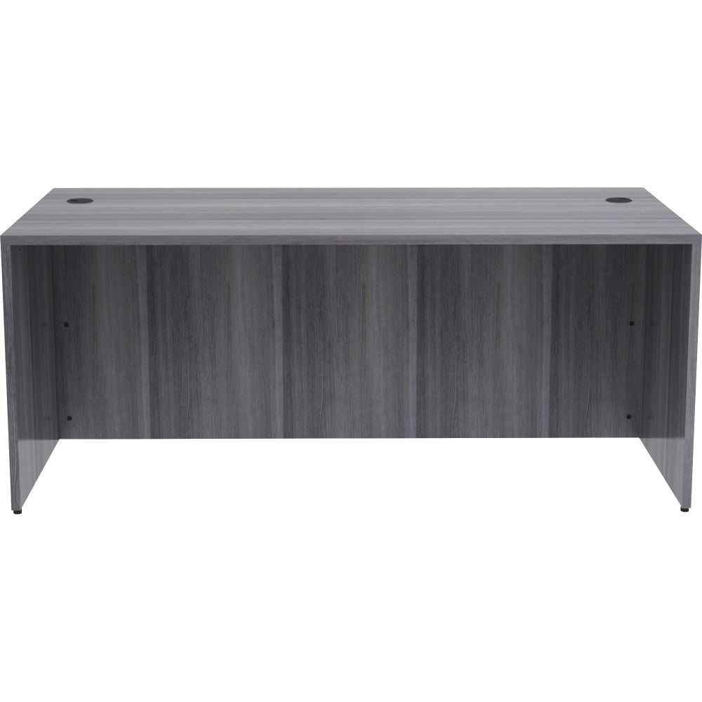 Lorell 71inW Computer Desk, Weathered Charcoal