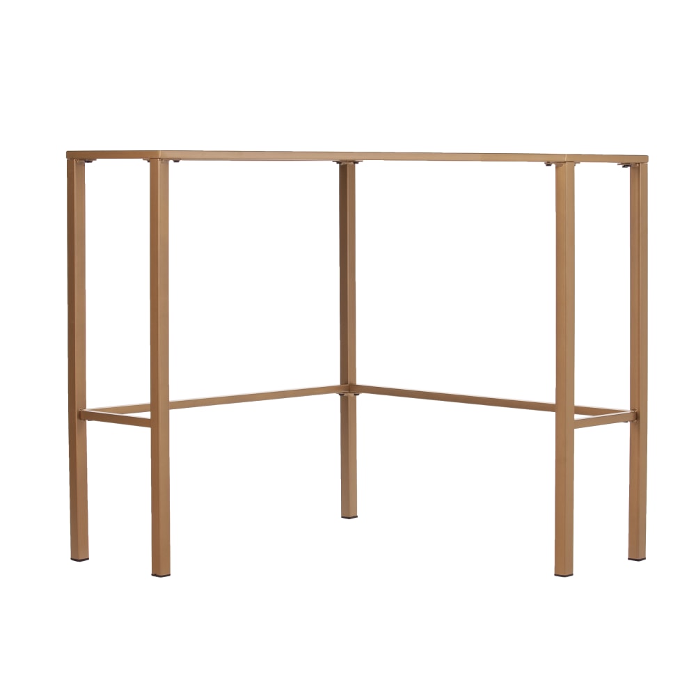 SEI Furniture Keaton 42inW Corner Writing Desk, Soft Gold