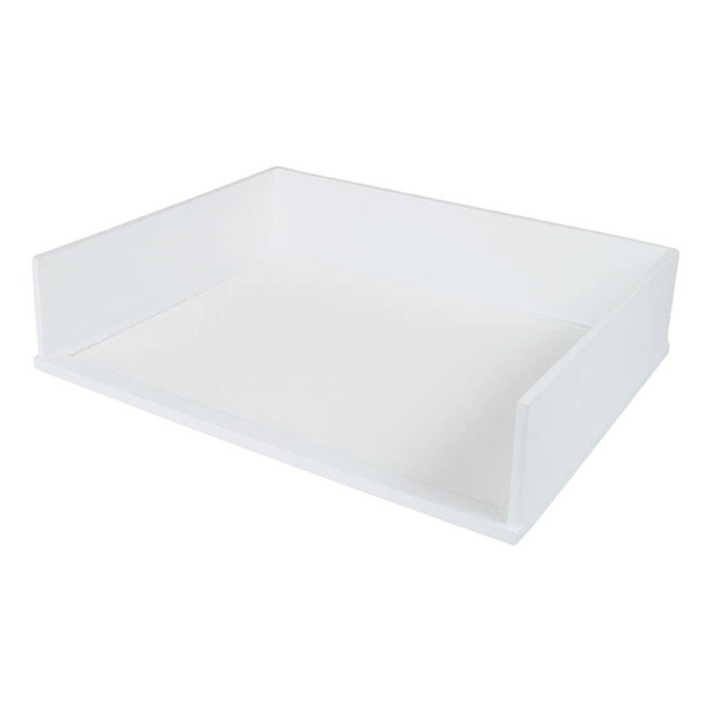 Victor Stacking Letter Tray, 3 1/5inH x 10 11/16inW x 13 1/4inD, Pure White