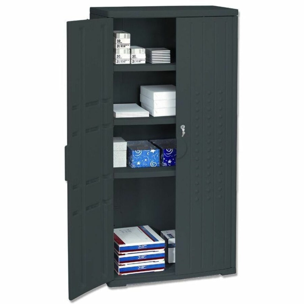 Iceberg OfficeWorks 66in High Storage Cabinet, Black