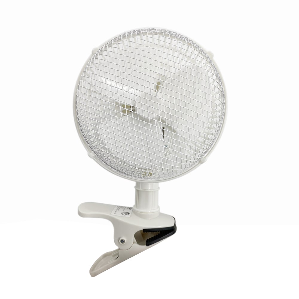 Optimus 7in Personal Clip-On Fan, White