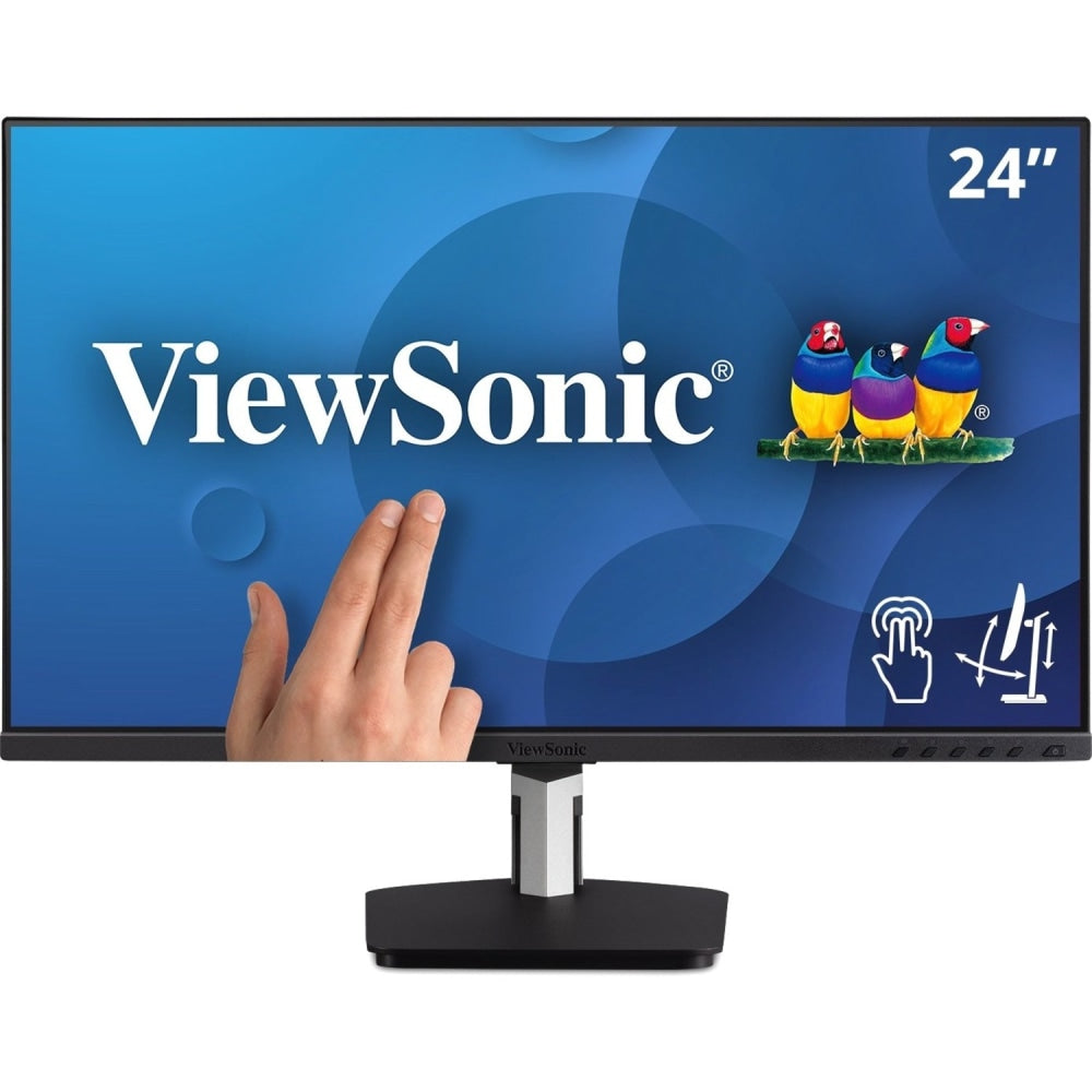 Viewsonic TD2455 23.8in LCD Touchscreen Monitor - 16:9 - 6 ms GTG (OD) - 24in Class - Projected Capacitive - Multi-touch Screen - 1920 x 1080 - Full HD - 16.7 Million Colors - 250 Nit - LED Backlight - Speakers