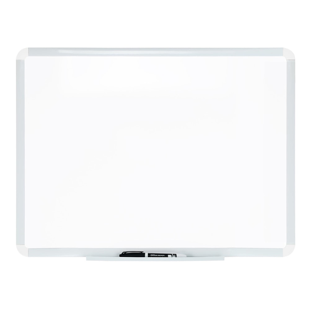 Office Depot Brand Non-Magnetic Melamine Dry-Erase Whiteboard, 18in x 24in, Plastic Frame With White Finish