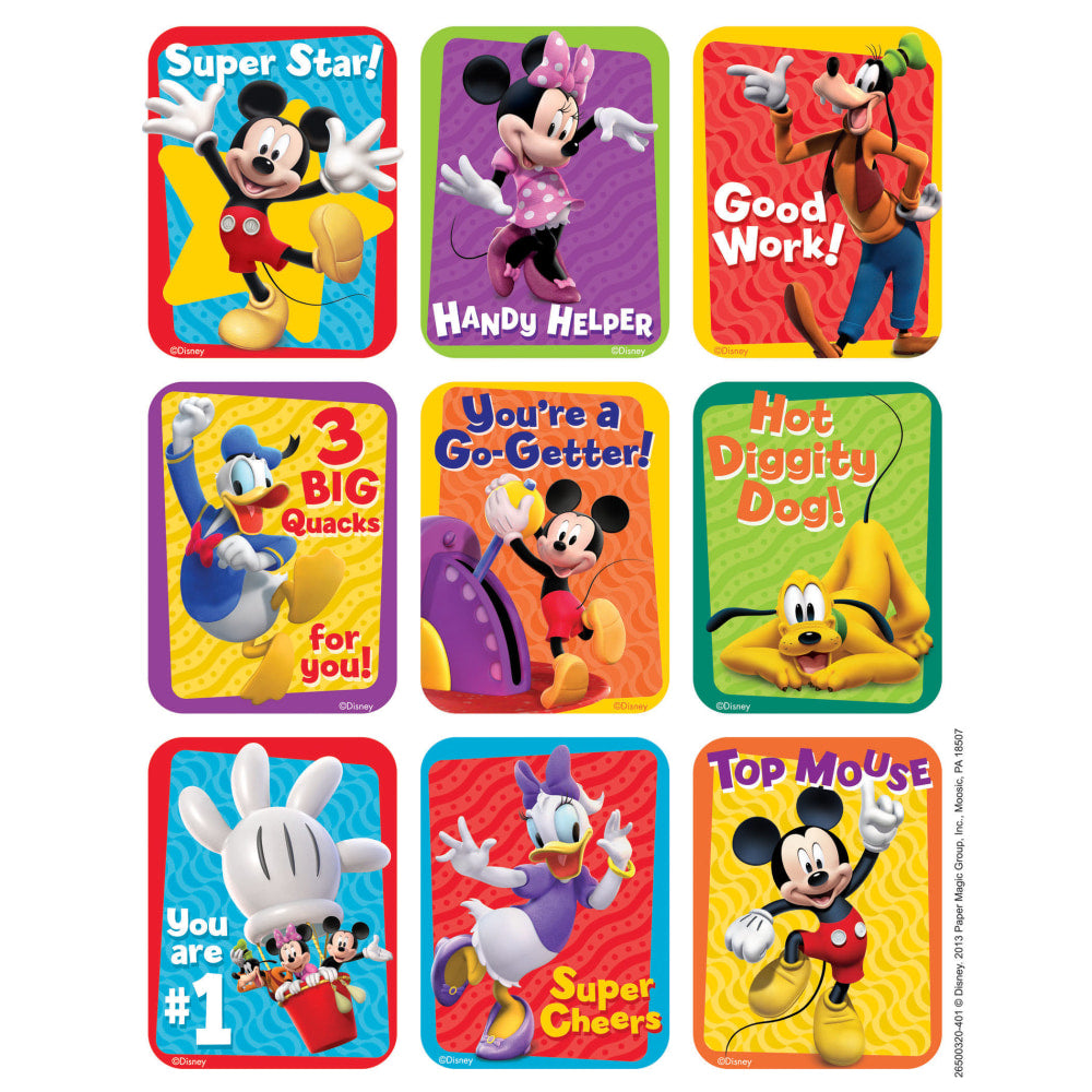 Eureka Giant Stickers, Mickey Mouse Clubhouse Motivational, 36 Stickers Per Pack, Set Of 12 Packs