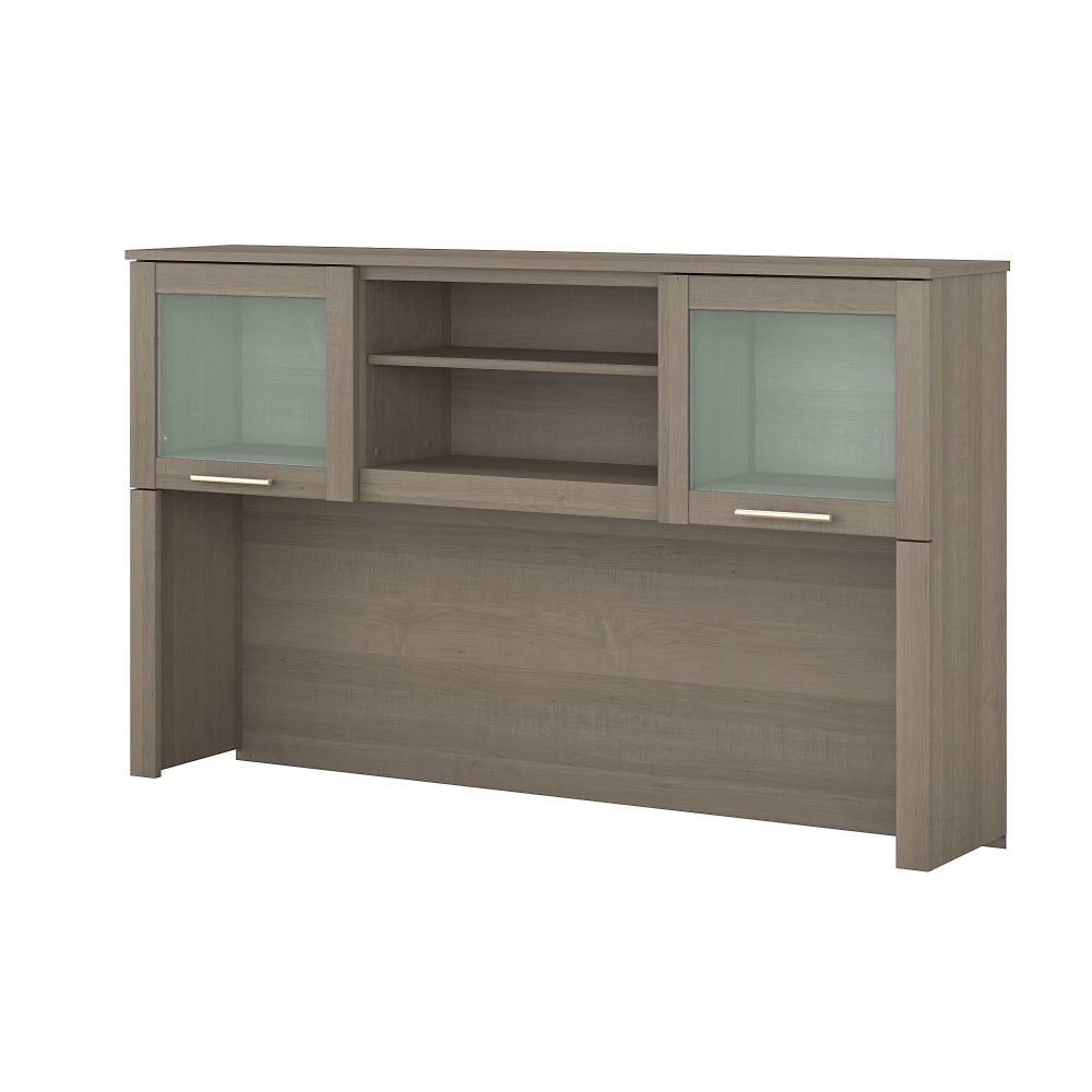 Bush Furniture Somerset 60inW L Shaped Desk Hutch, Ash Gray, Standard Delivery