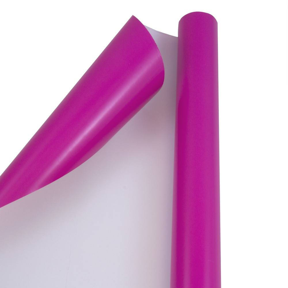 JAM Paper Wrapping Paper, Glossy, 25 Sq Ft, Fuchsia