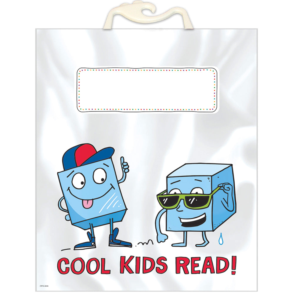 Creative Teaching Press Book Buddy Bags, Cool Kids Read, 12-1/2in x 10-1/2in, 6 Bags Per Pack, Set Of 2 Packs