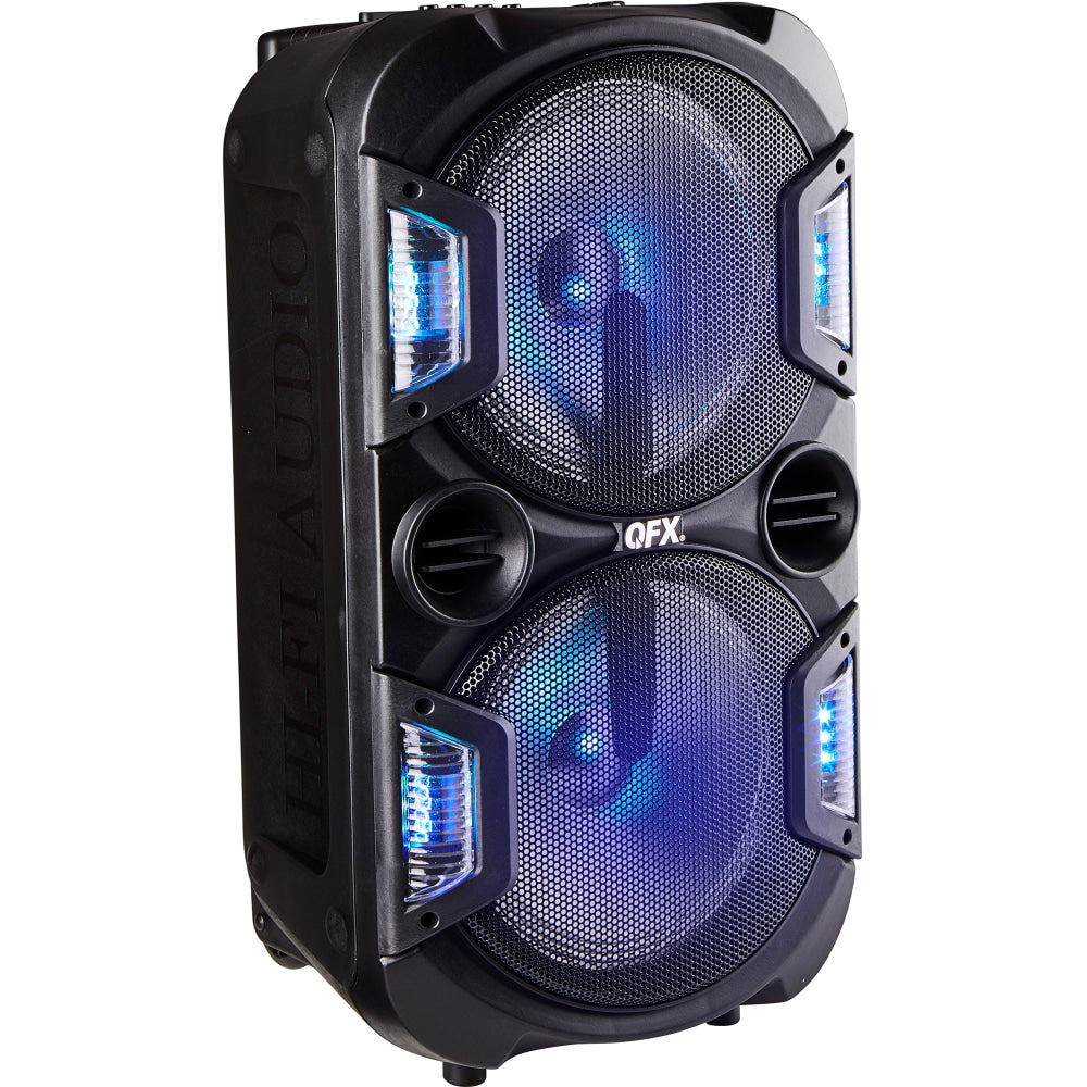 QFX PBX-210 Portable Bluetooth Speaker System - Black - Battery Rechargeable - USB