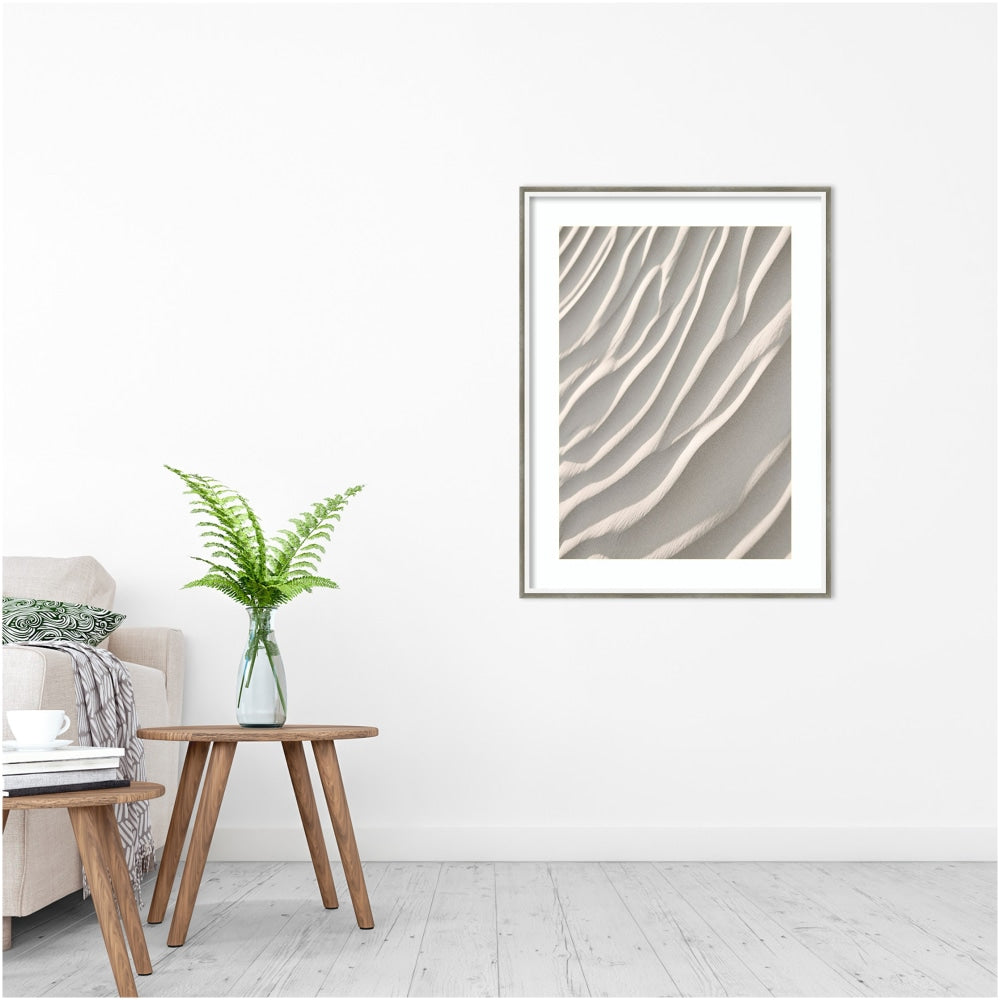 Amanti Art Sand by Design Fabrikken Wood Framed Wall Art Print, 25inW x 33inH, White