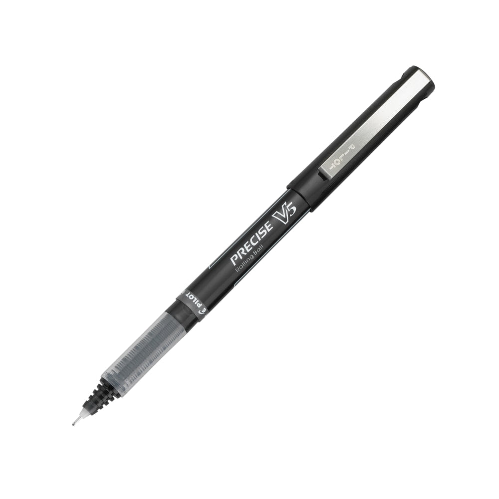 Pilot Precise V5 Rollerball Pens, Extra Fine Point, Black Barrel, Black Ink