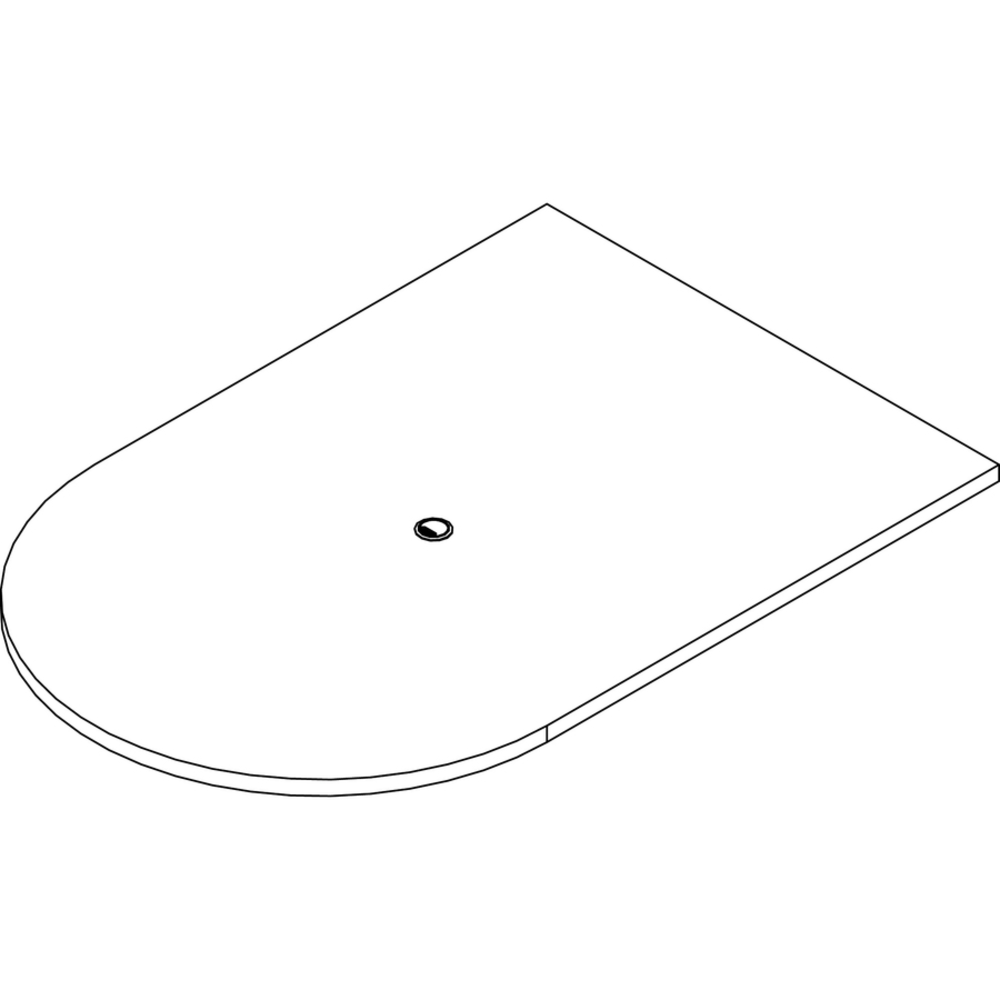 Lorell Prominence 2.0 Half-Racetrack Conference Tabletop - For - Table TopEspresso Racetrack, Laminated Top x 72in Table Top Width x 48in Table Top Depth x 1.50in Table Top Thickness - Assembly Required - Particleboard Top Material - 1 Each